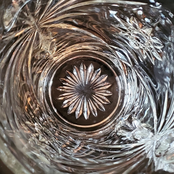 54oz "Prescut AKA Star Of David" Thick Pressed Glass Pitcher by Anchor Hocking - Picture 4 of 16